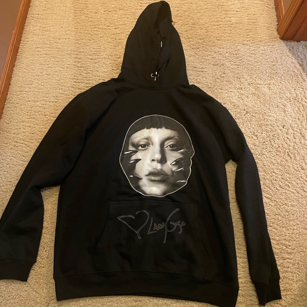 Black Graphic Lady Gaga Concert Hoodie - New without tags